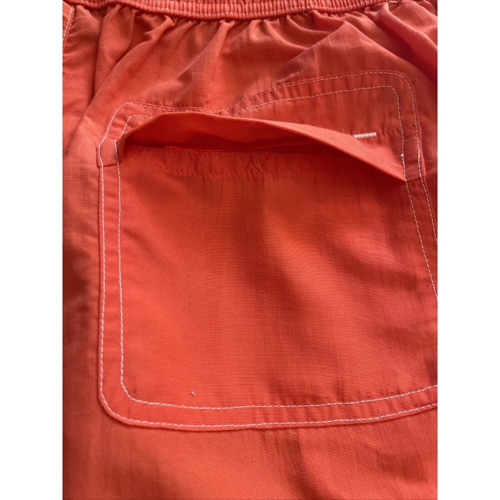 Catalina Swim Shorts Womens Large Orange Nylon Trunks Elastic Pockets Piping - Picture 8 of 14